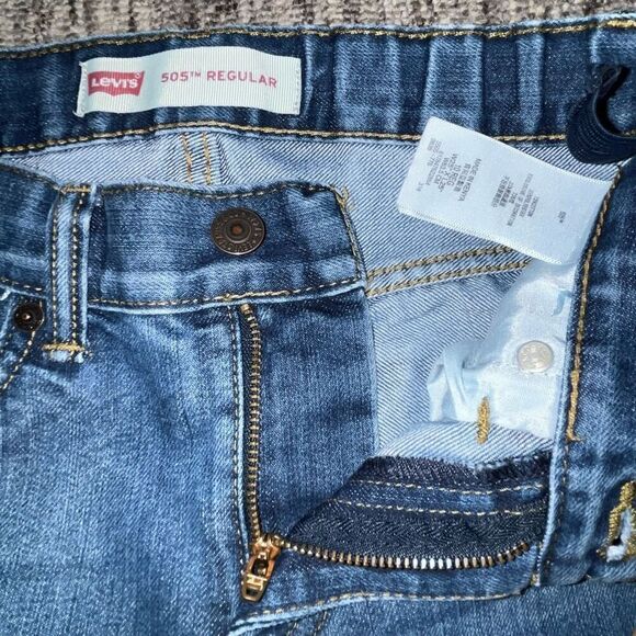 Levi’s 505 Boys Size 25x25 Regular Straight Leg Jeans‎ Blue Dark Wash Denim - Picture 2 of 6